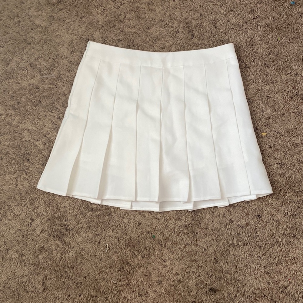 White tennis skirt